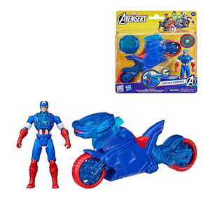 Marvel Super Hero Adventures Shield Bike With Captain America Figür Play Set