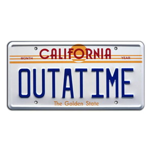 Back To The Future Outatime License Plate Plaka