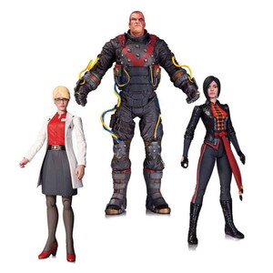 Batman Arkham City: 3 Pack Villain Figure Set Dr.Harleen Quinzel & Electrocutioner& Lady Shiva